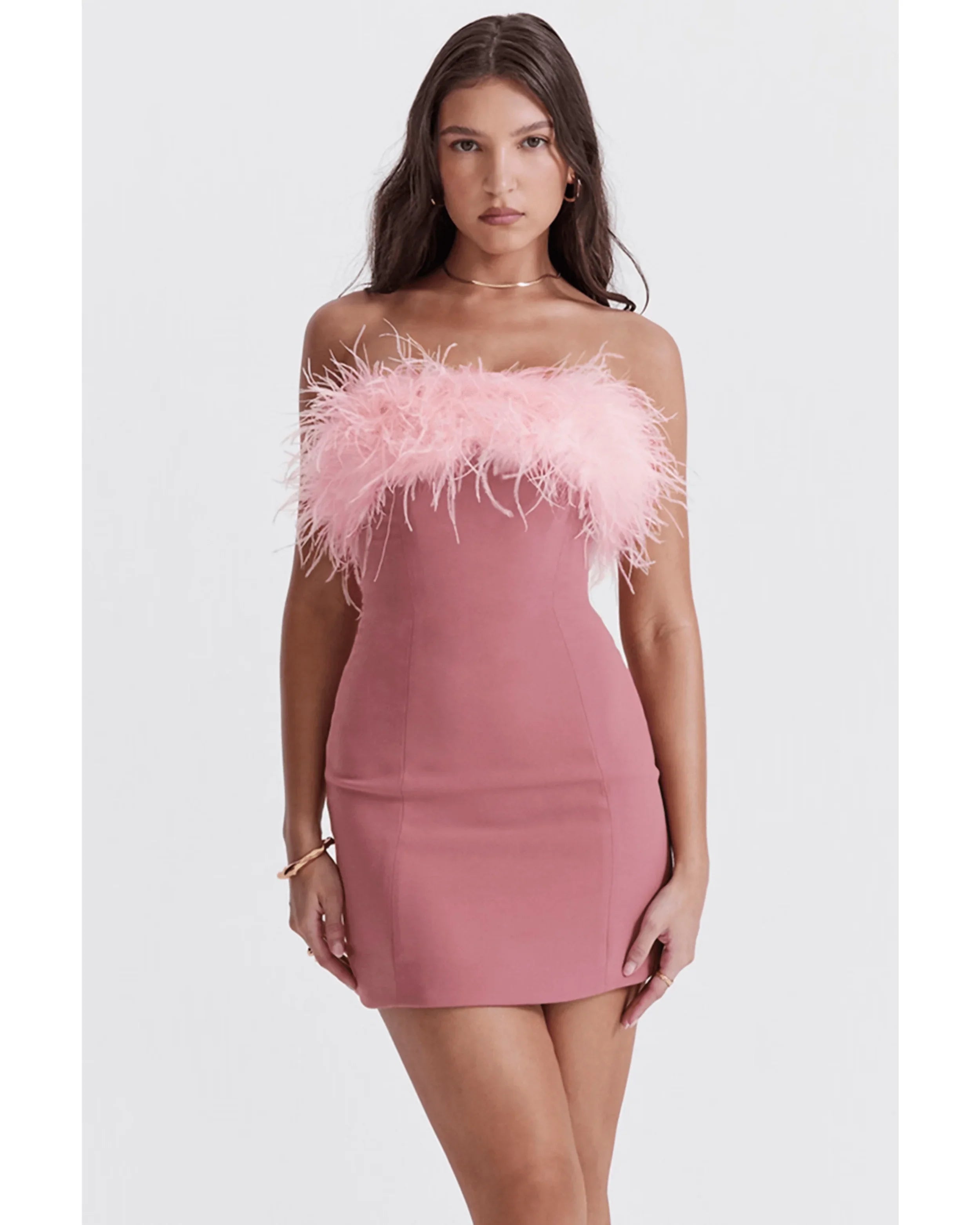 Alexa Warm Pink Mini Dress - Endless - UAE Rental and Resale for Women's Fashion