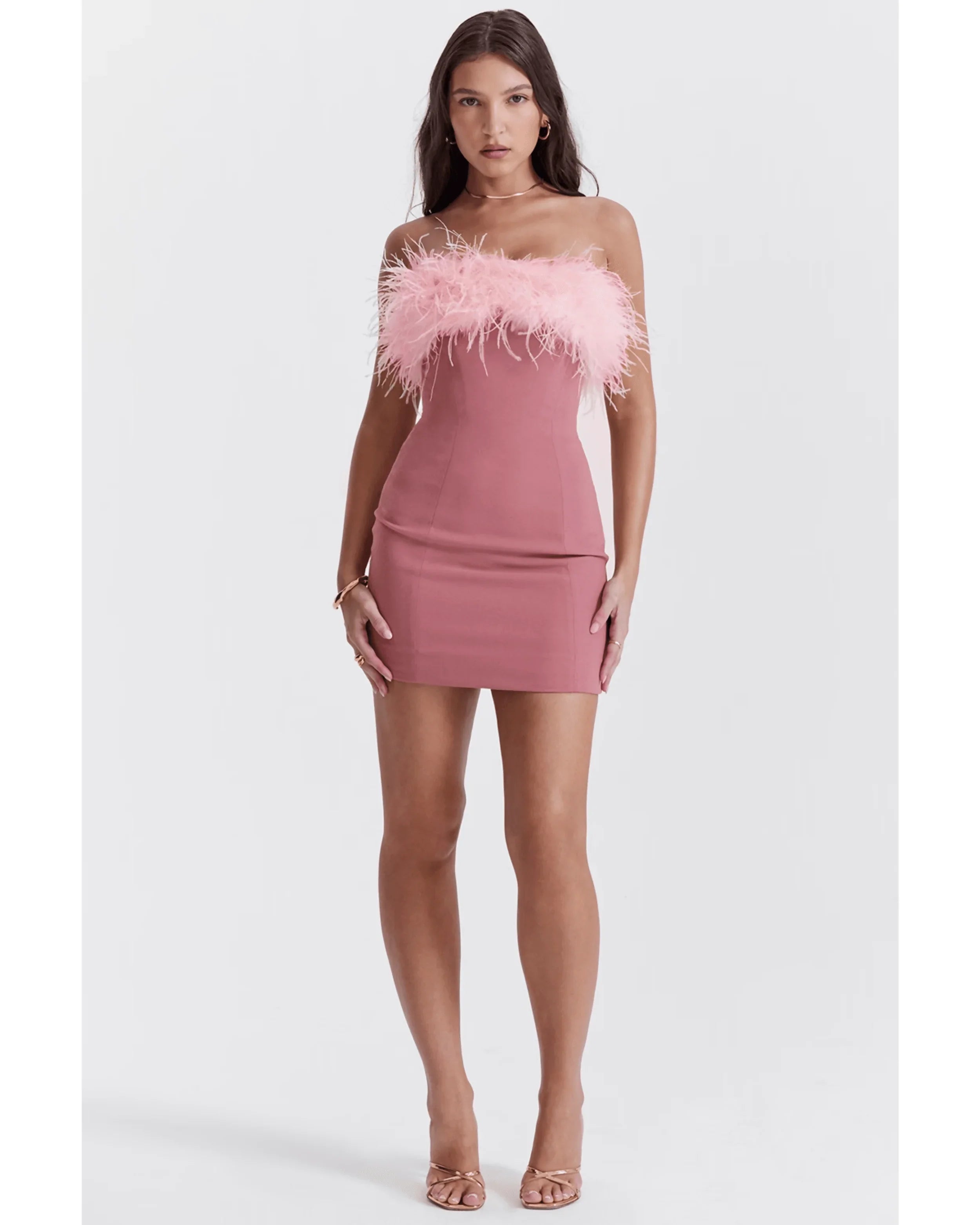 Alexa Warm Pink Mini Dress - Endless - UAE Rental and Resale for Women's Fashion