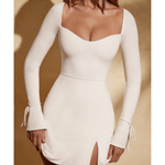 Amryn Long Sleeve Sweetheart Neckline Mini Dress - Endless - UAE Rental and Resale for Women's Fashion