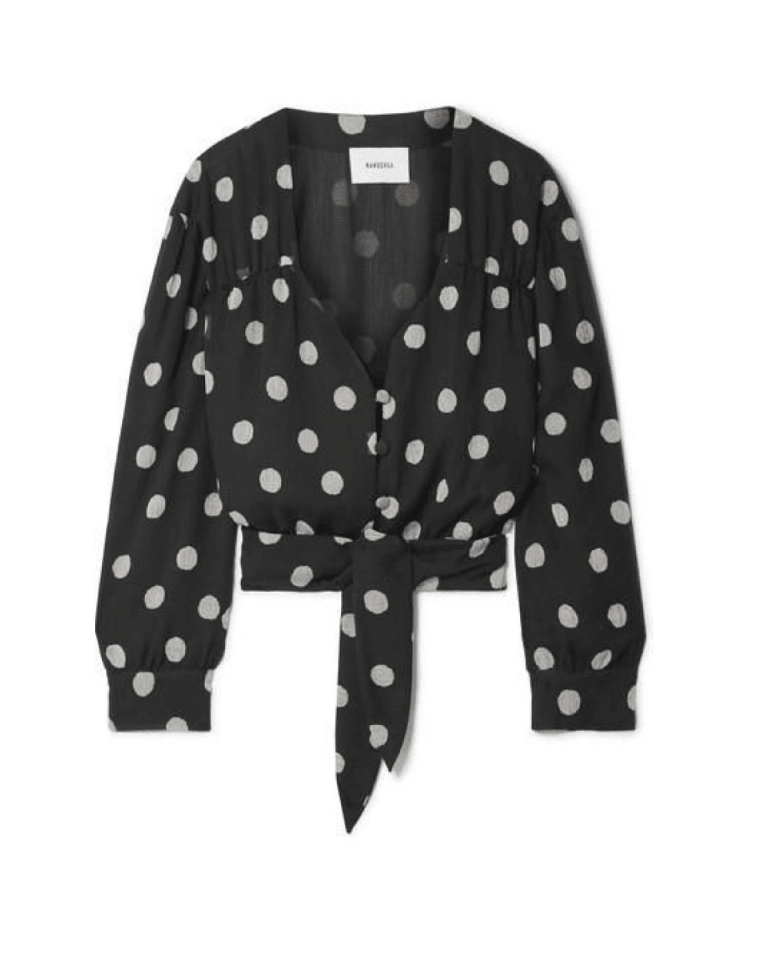 Amulet Polka Dot Chiffon Blouse - Endless - UAE Rental and Resale for Women's Fashion