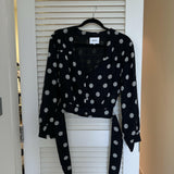 Amulet Polka Dot Chiffon Blouse - Endless - UAE Rental and Resale for Women's Fashion