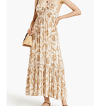 Amyris Kesara Lace-up Floral-print Gauze Maxi Dress - Endless - UAE Rental and Resale for Women's Fashion