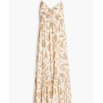 Amyris Kesara Lace-up Floral-print Gauze Maxi Dress - Endless - UAE Rental and Resale for Women's Fashion
