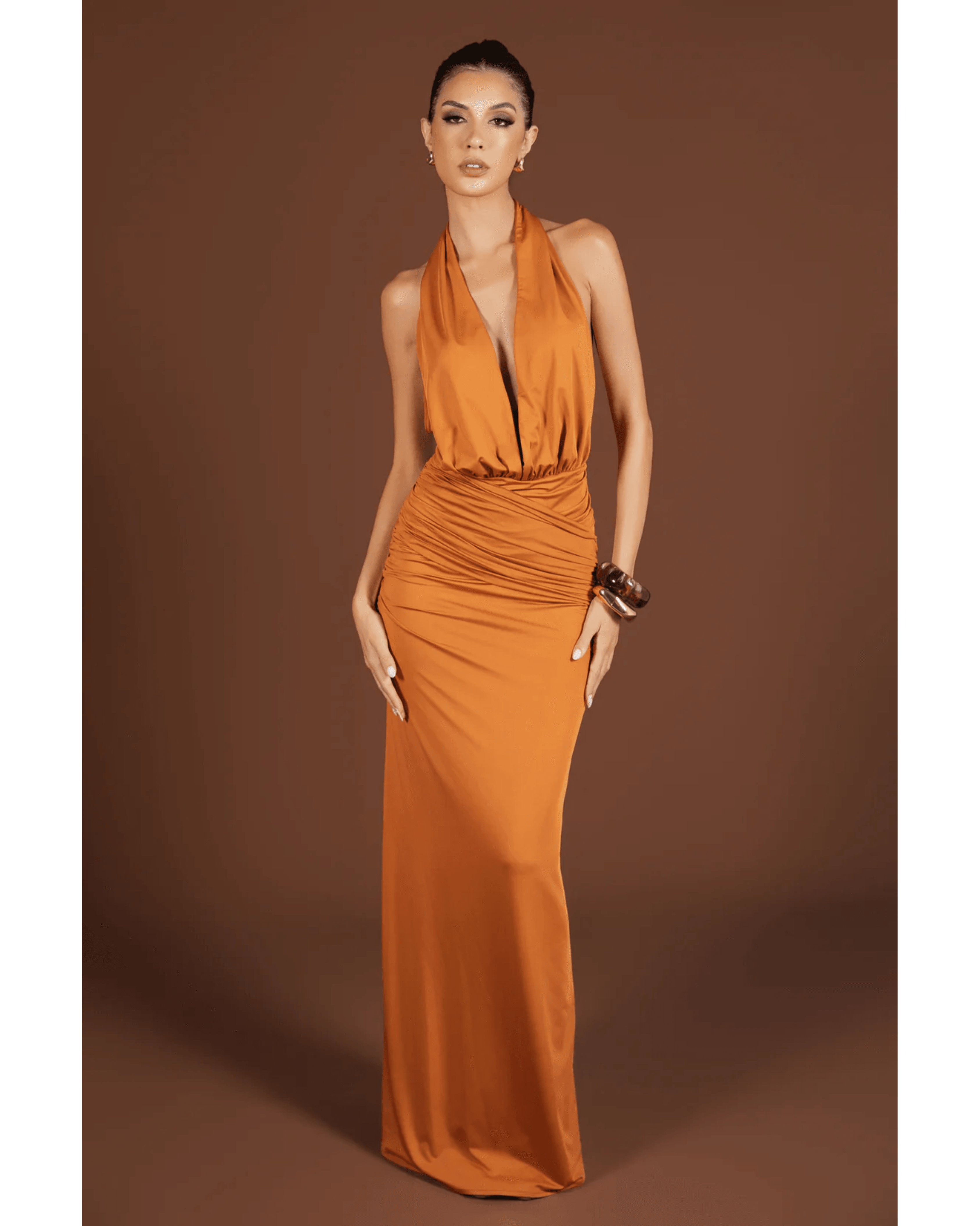 Angelica Gown - Rust - Endless - UAE Rental and Resale for Women's Fashion