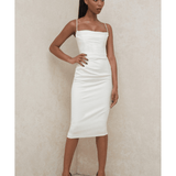 Anja Ivory Satin Corset Dress - Endless - UAE Rental and Resale for Women's Fashion