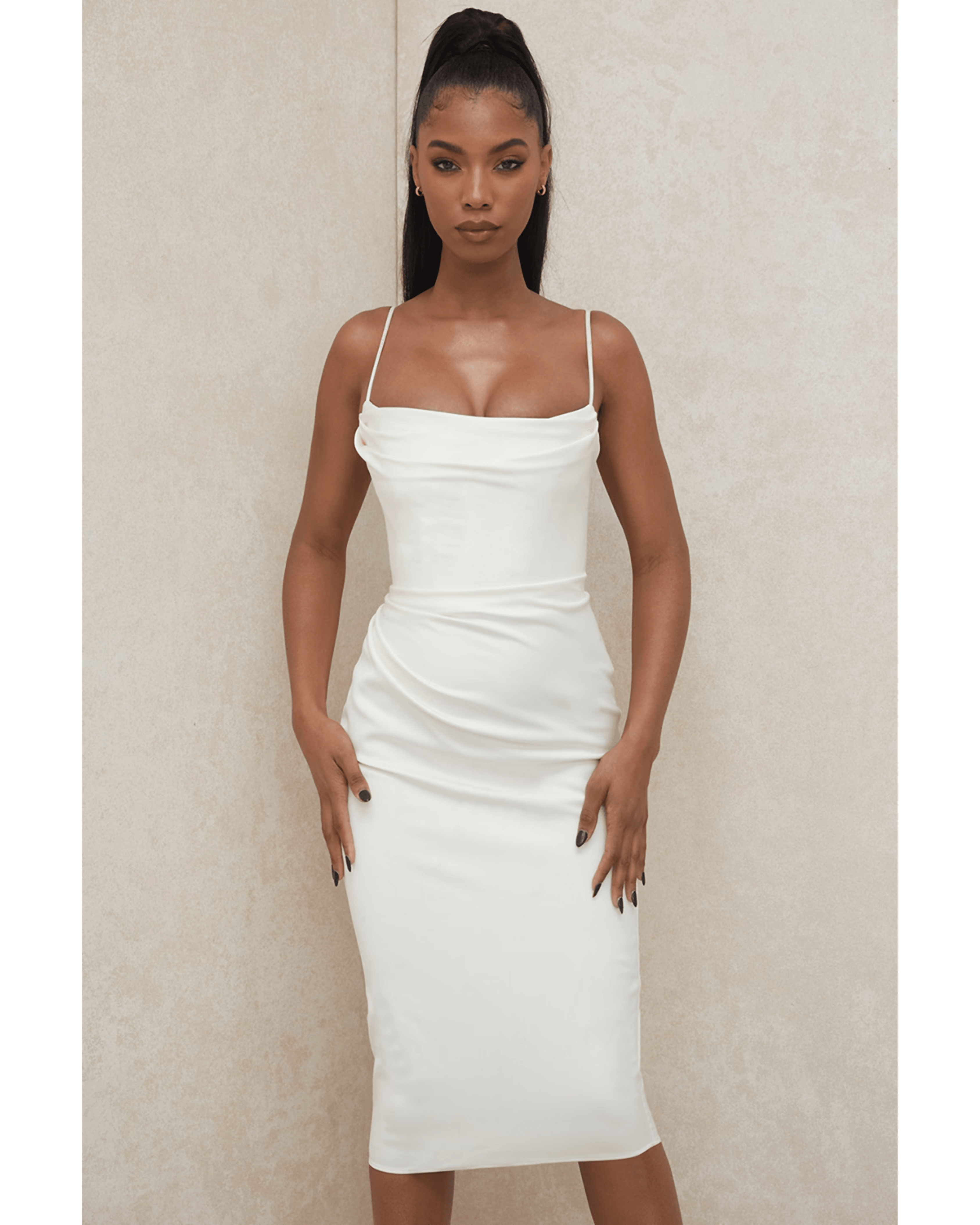Anja Ivory Satin Corset Dress - Endless - UAE Rental and Resale for Women's Fashion