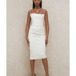 Anja Ivory Satin Corset Dress - Endless - UAE Rental and Resale for Women's Fashion