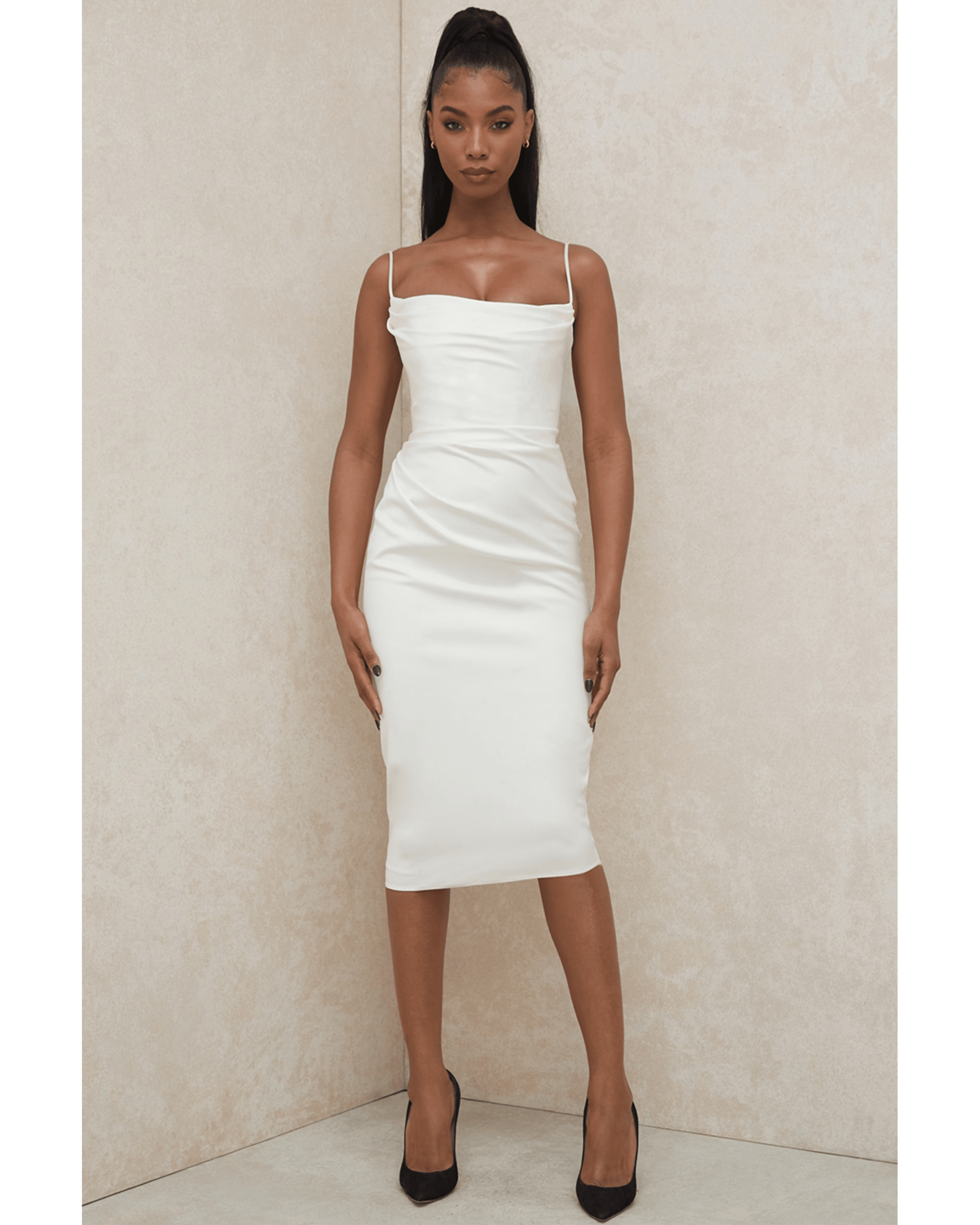 Anja Ivory Satin Corset Dress - Endless - UAE Rental and Resale for Women's Fashion