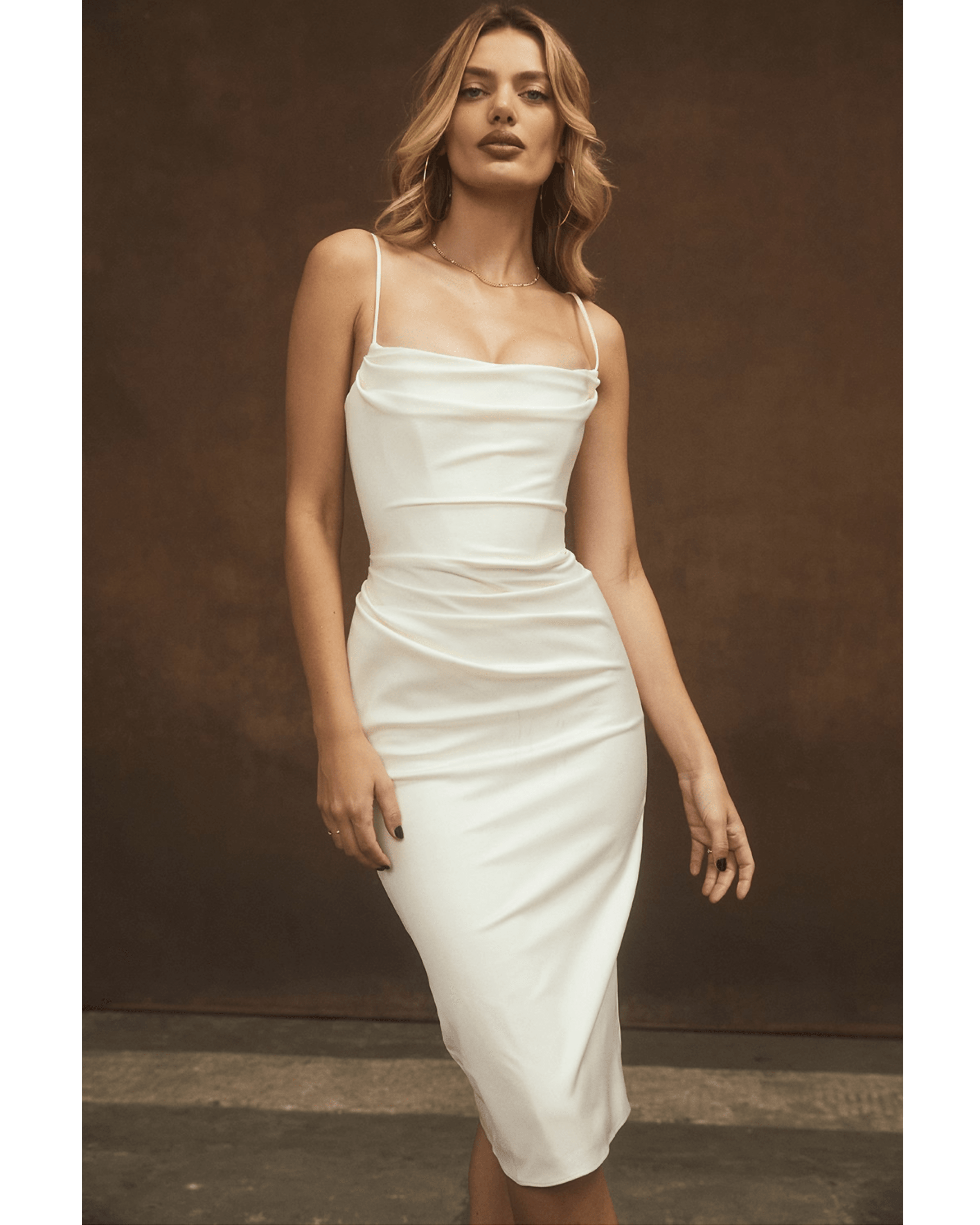 Anja Ivory Satin Corset Dress - Endless - UAE Rental and Resale for Women's Fashion