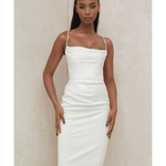 Anja Ivory Satin Corset Dress - Endless - UAE Rental and Resale for Women's Fashion