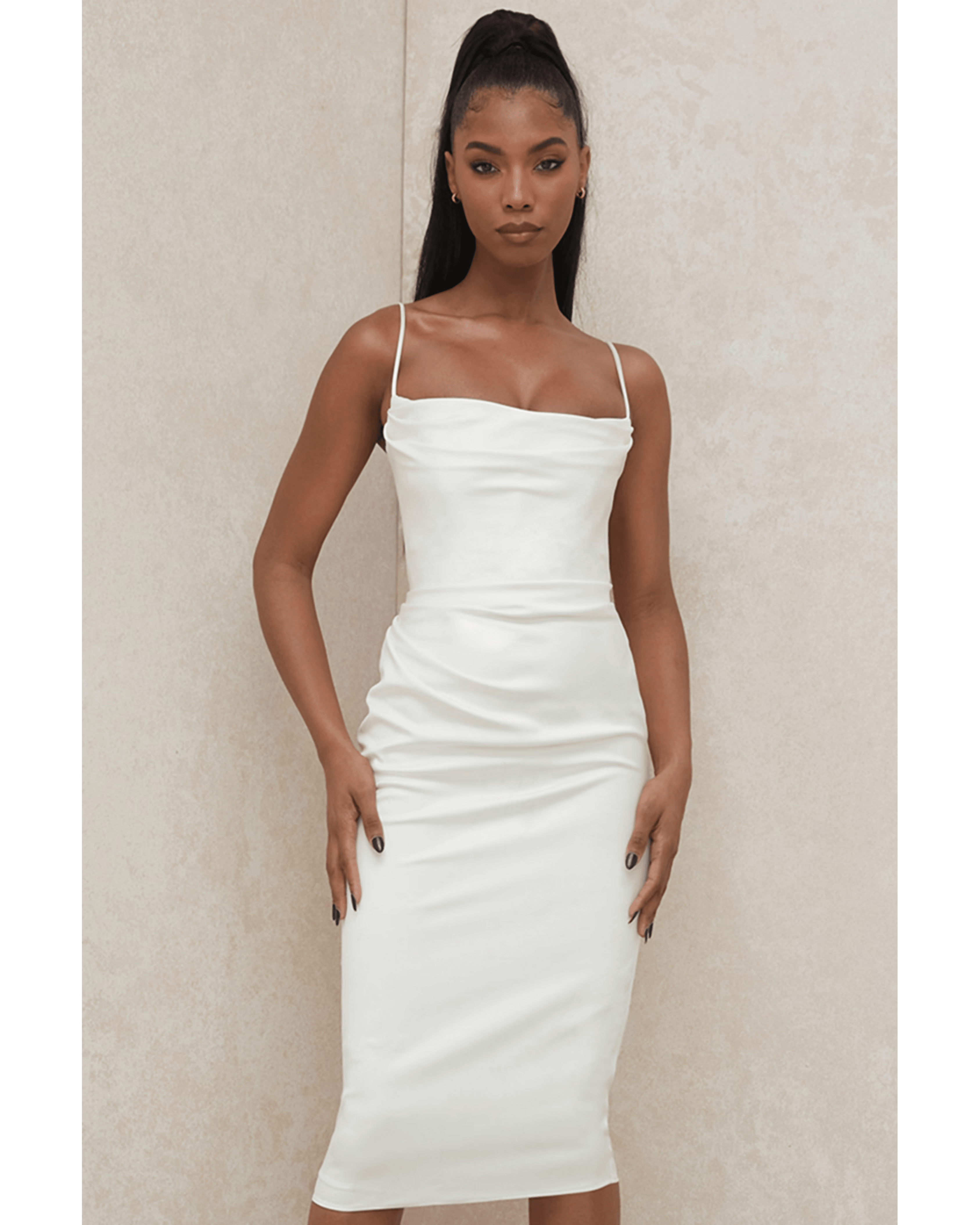 Anja Ivory Satin Corset Dress - Endless - UAE Rental and Resale for Women's Fashion