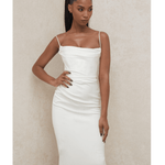 Anja Ivory Satin Corset Dress - Endless - UAE Rental and Resale for Women's Fashion