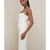 Anja Ivory Satin Corset Dress - Endless - UAE Rental and Resale for Women's Fashion