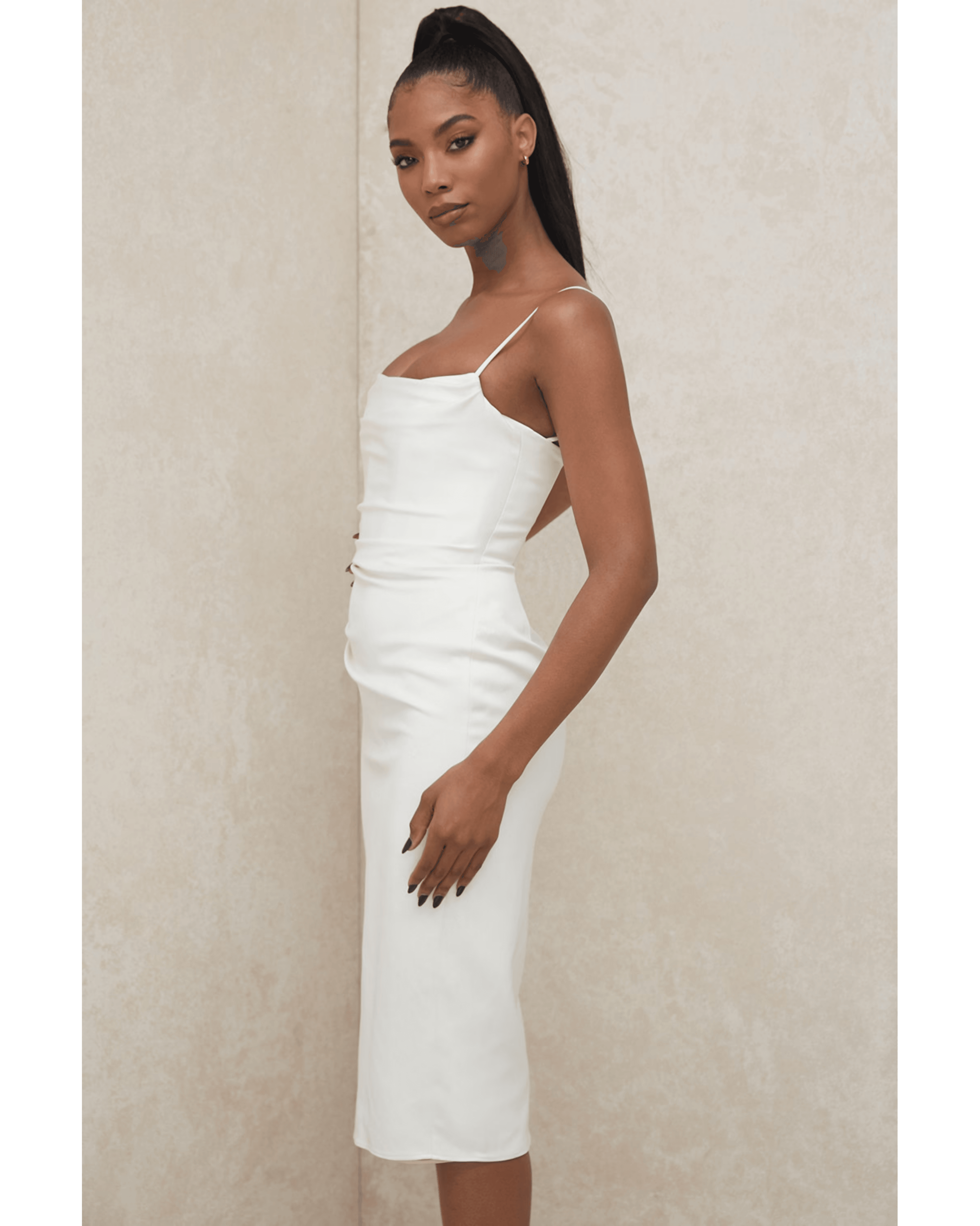 Anja Ivory Satin Corset Dress - Endless - UAE Rental and Resale for Women's Fashion