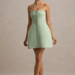 Anniston Bandeau Tailored Button Mini Dress - Endless - UAE Rental and Resale for Women's Fashion