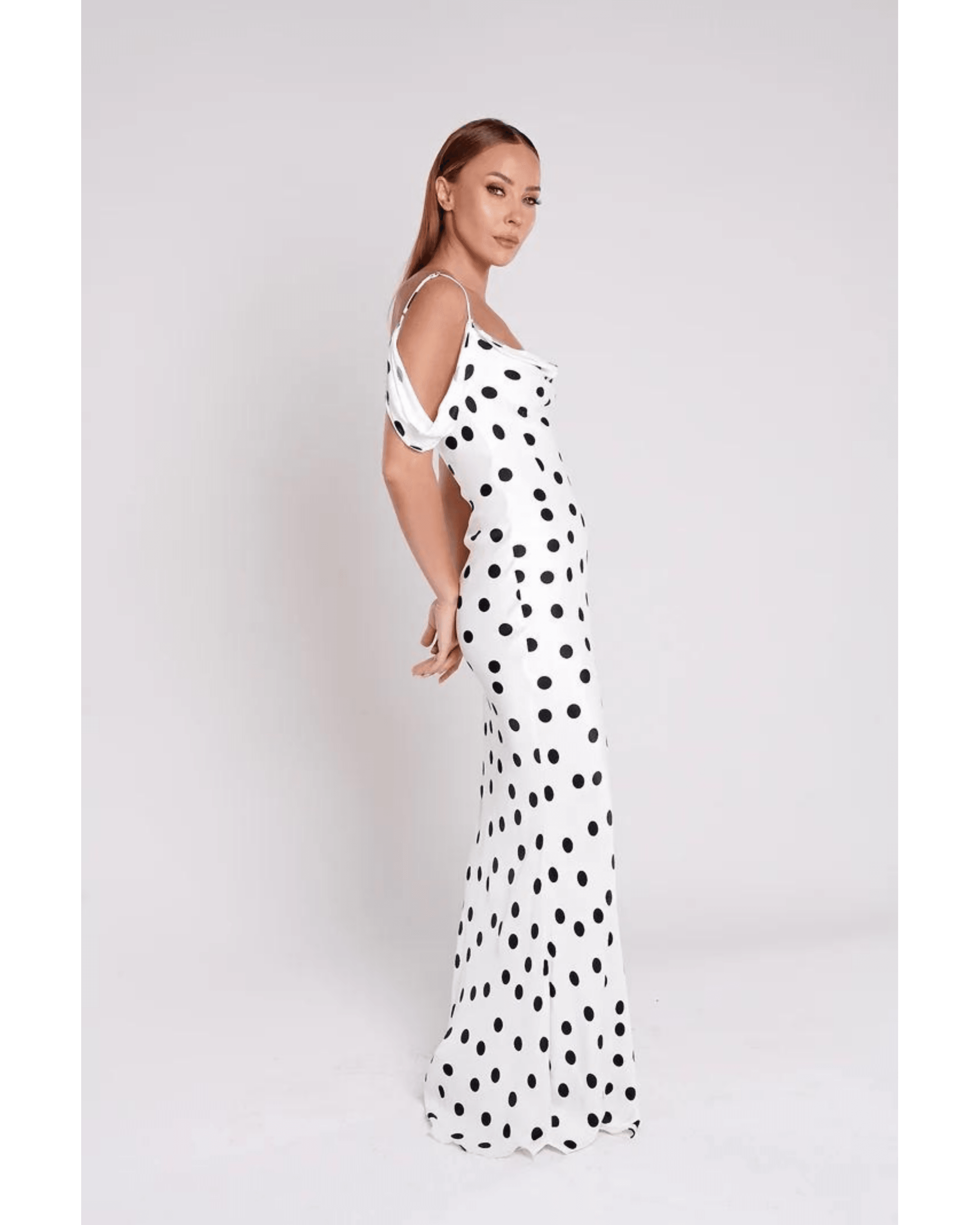 Antonia Polka-Dot Maxi Dress - Endless - UAE Rental and Resale for Women's Fashion