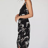 Apparition Ruched Cocktail Midi Dress - Endless - UAE Rental and Resale for Women's Fashion