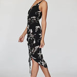 Apparition Ruched Cocktail Midi Dress - Endless - UAE Rental and Resale for Women's Fashion