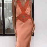 Aries Cut Out Gown in Orange Peach - Endless - UAE Rental and Resale for Women's Fashion