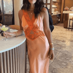 Aries Cut Out Gown in Orange Peach - Endless - UAE Rental and Resale for Women's Fashion