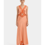 Aries Cut Out Gown in Orange Peach - Endless - UAE Rental and Resale for Women's Fashion