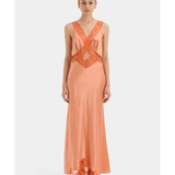 Aries Cut Out Gown in Orange Peach - Endless - UAE Rental and Resale for Women's Fashion