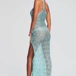 Askala Sequin Crochet Turquoise Dress - Endless - UAE Rental and Resale for Women's Fashion
