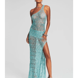 Askala Sequin Crochet Turquoise Dress - Endless - UAE Rental and Resale for Women's Fashion