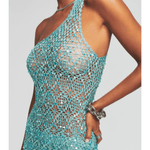 Askala Sequin Crochet Turquoise Dress - Endless - UAE Rental and Resale for Women's Fashion
