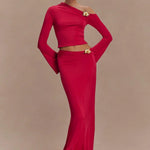 Asymmetrical Maxi Co-Ord With Floral Hardware - Endless - UAE Rental and Resale for Women's Fashion