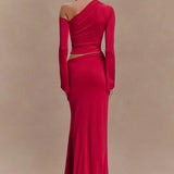 Asymmetrical Maxi Co-Ord With Floral Hardware - Endless - UAE Rental and Resale for Women's Fashion