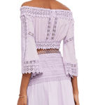 Atria Cropped Off-the-shoulder Crocheted Lace And Cotton-blend Voile Top - Endless - UAE Rental and Resale for Women's Fashion