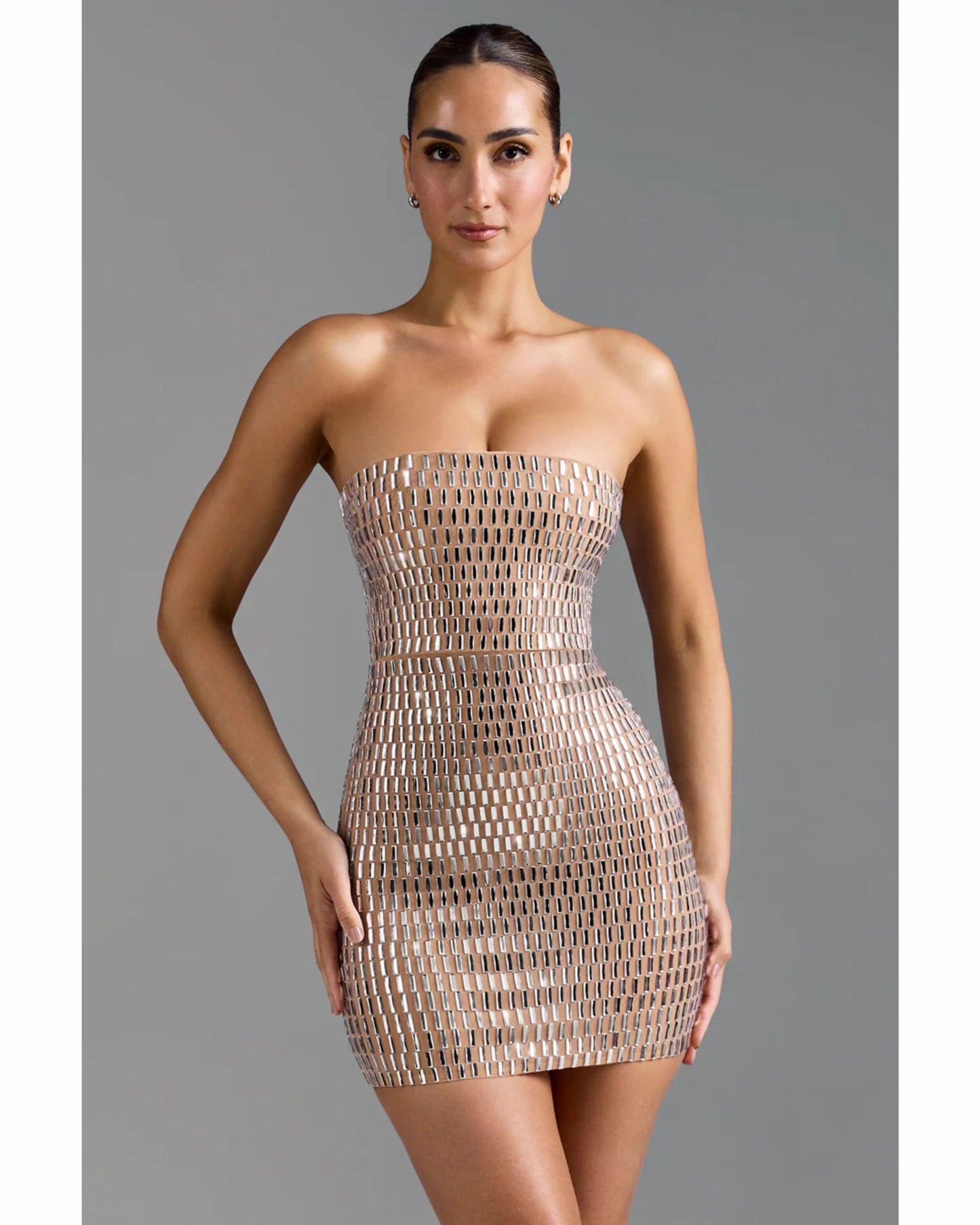 Aurora Embellished Bandeau Mini Dress - Endless