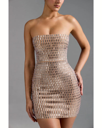 Aurora Embellished Bandeau Mini Dress - Endless