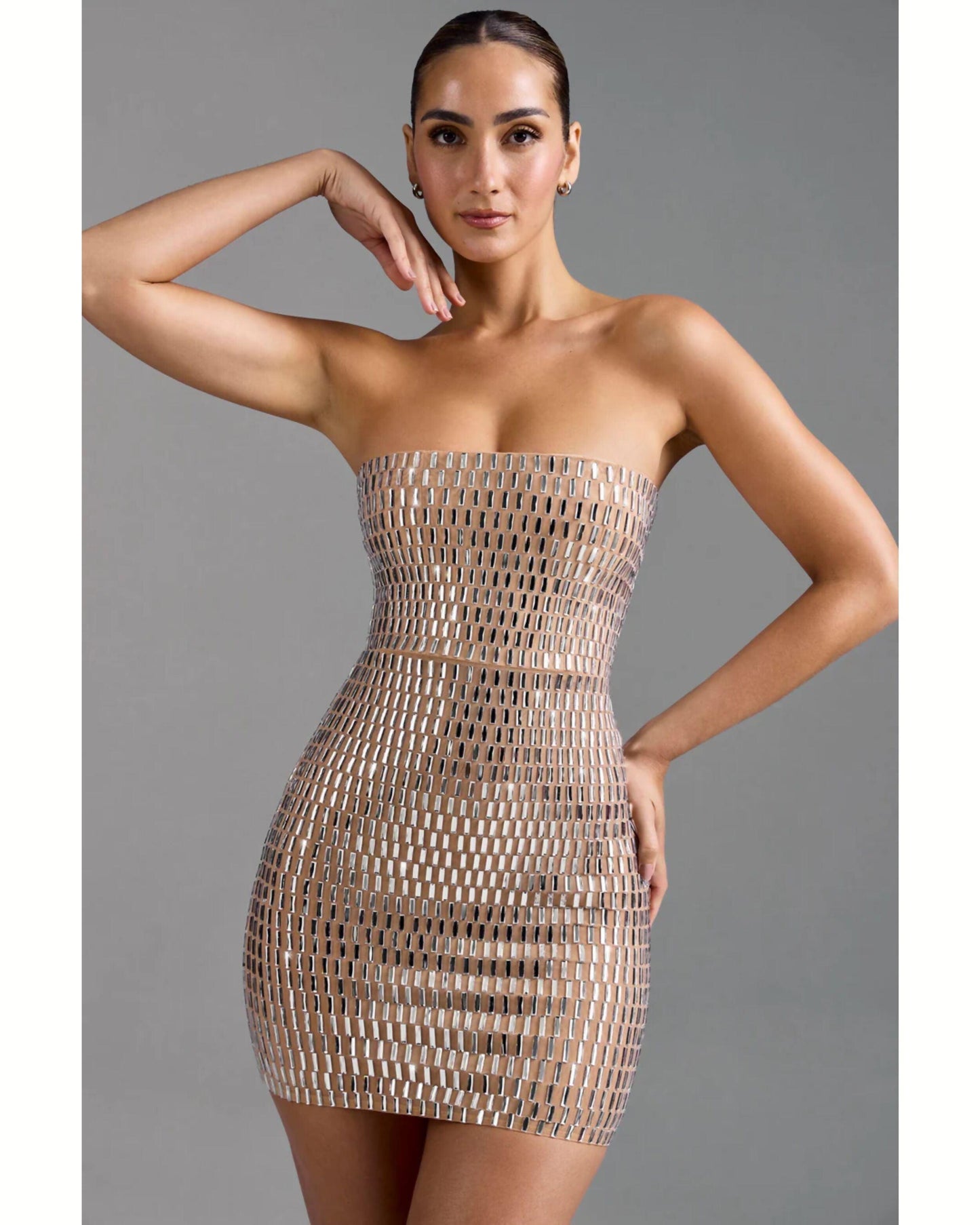 Aurora Embellished Bandeau Mini Dress - Endless