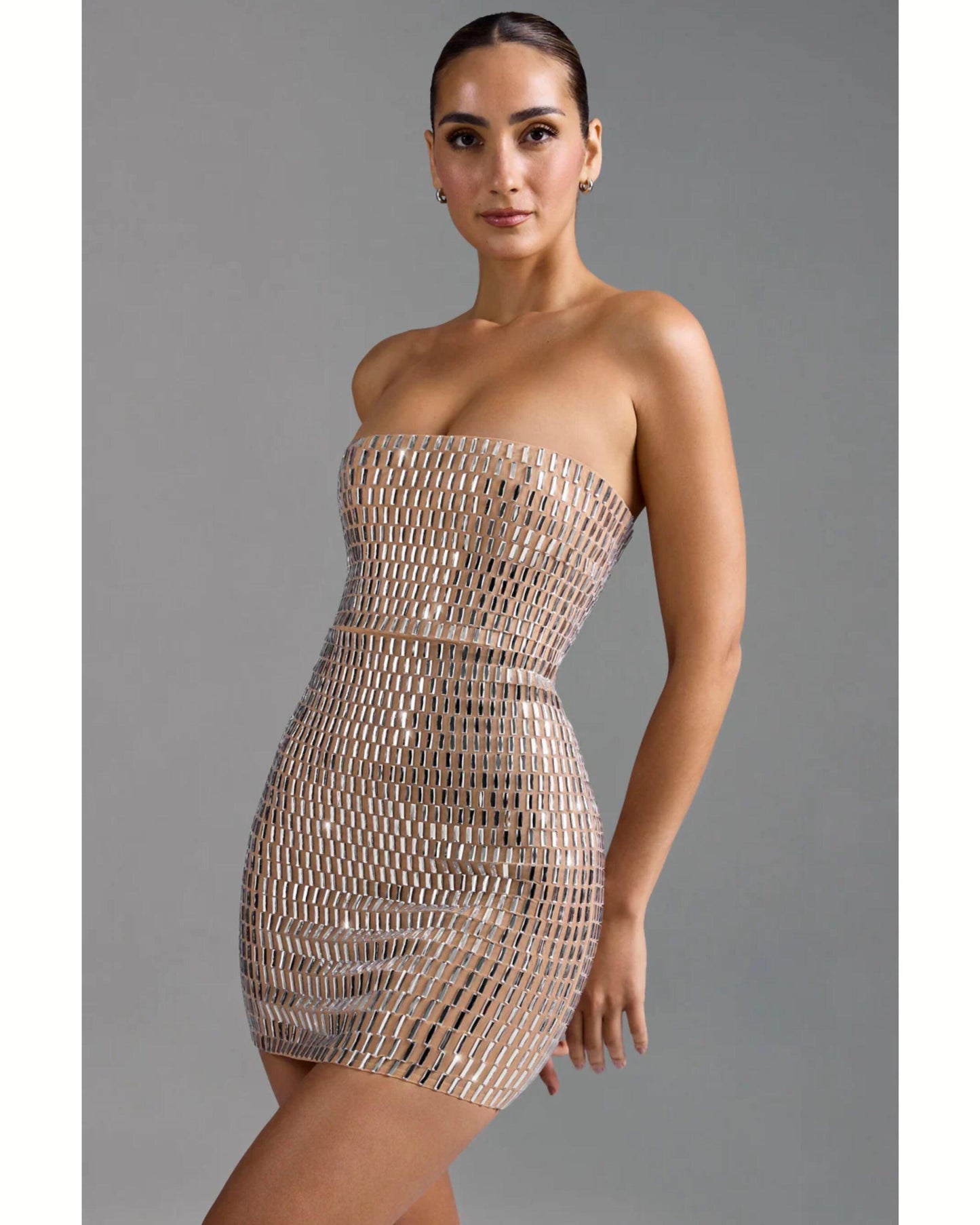 Aurora Embellished Bandeau Mini Dress - Endless