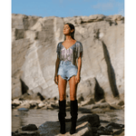 Ava V-Neck Top Silver - Endless - UAE Rental and Resale for Women's Fashion