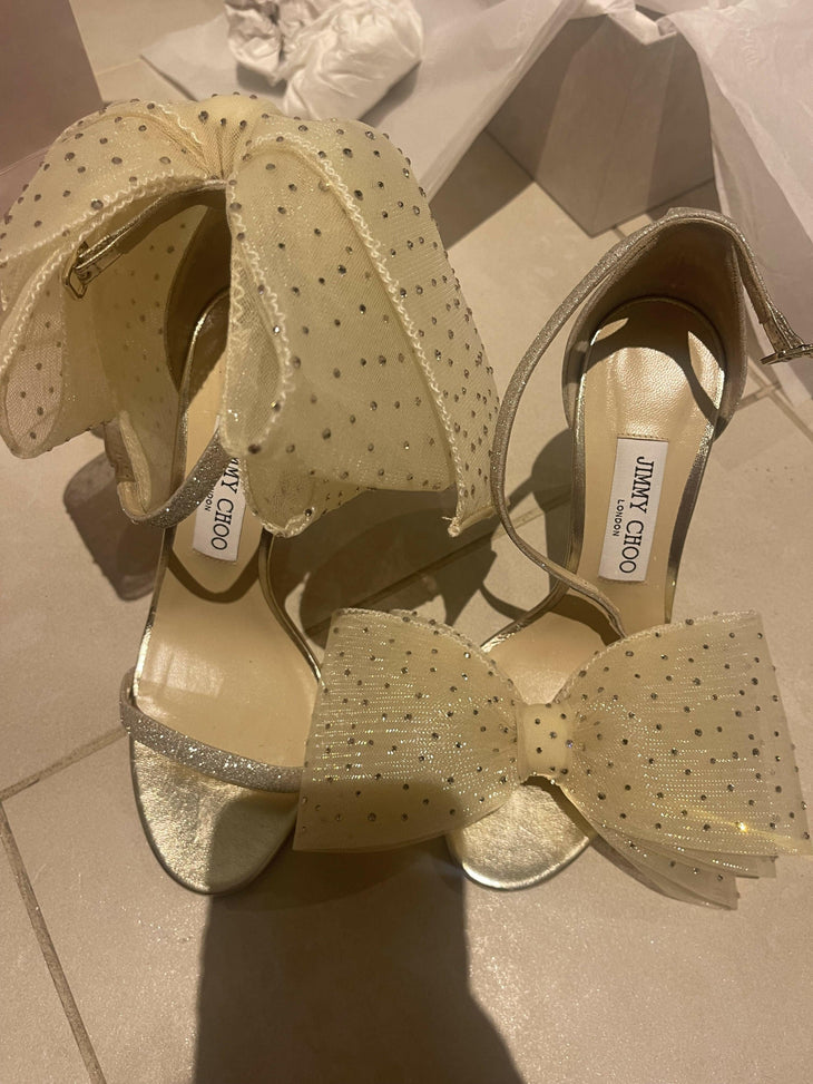 Aveline 100mm Bow-embellished Sandals - Endless - UAE Rental and Resale for Women's Fashion