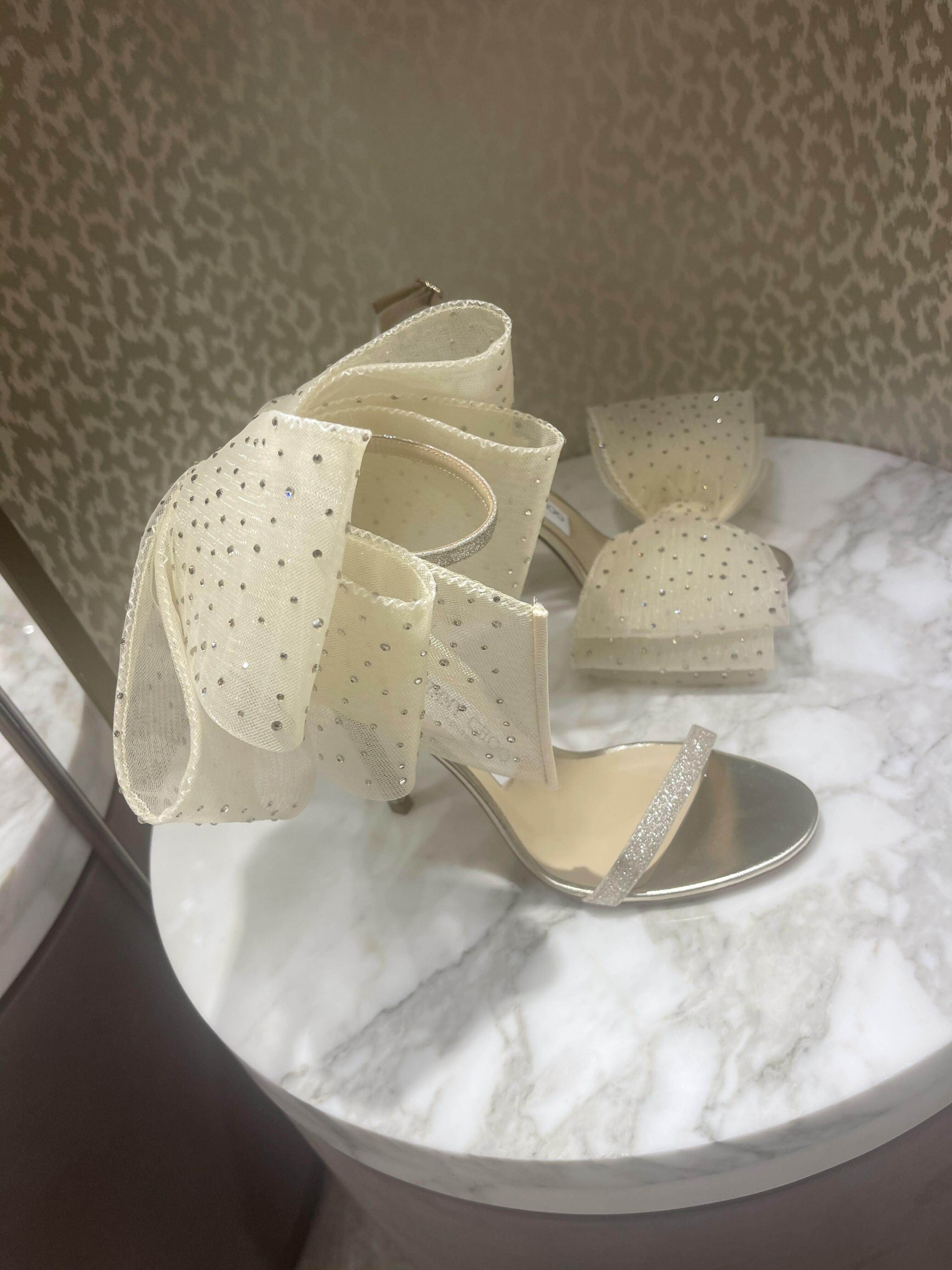 Aveline 100mm Bow-embellished Sandals - Endless - UAE Rental and Resale for Women's Fashion