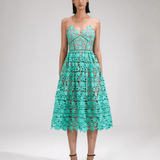 Azaelea Floral-embroidered Woven Midi Dress - Endless - UAE Rental and Resale for Women's Fashion
