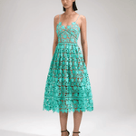Azaelea Floral-embroidered Woven Midi Dress - Endless - UAE Rental and Resale for Women's Fashion