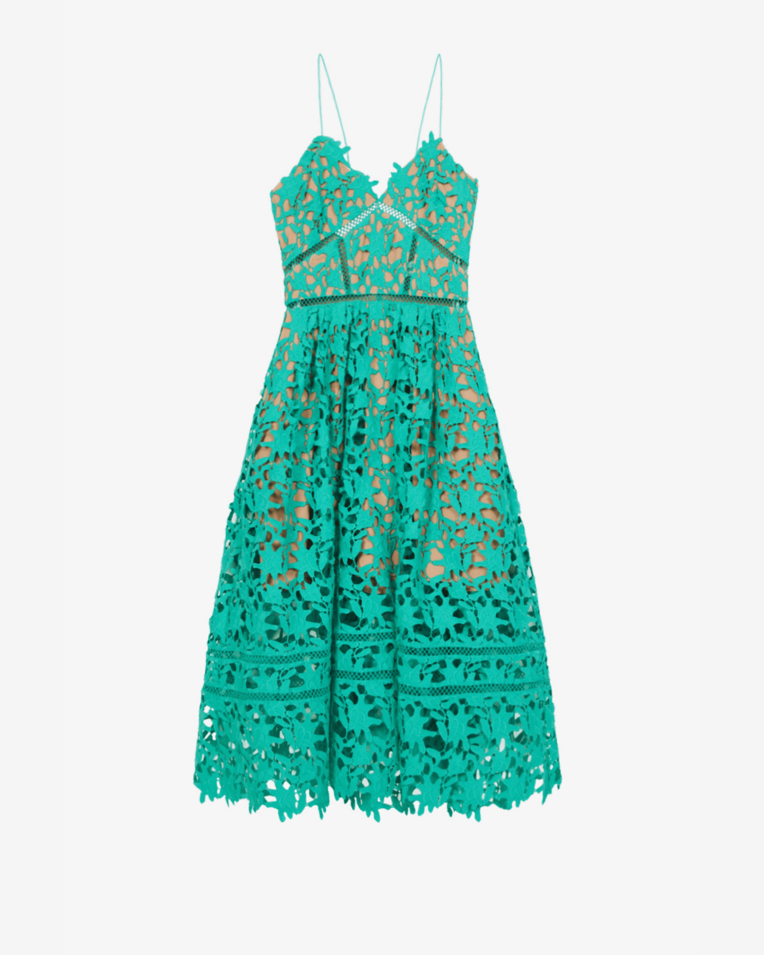 Azaelea Floral-embroidered Woven Midi Dress - Endless - UAE Rental and Resale for Women's Fashion