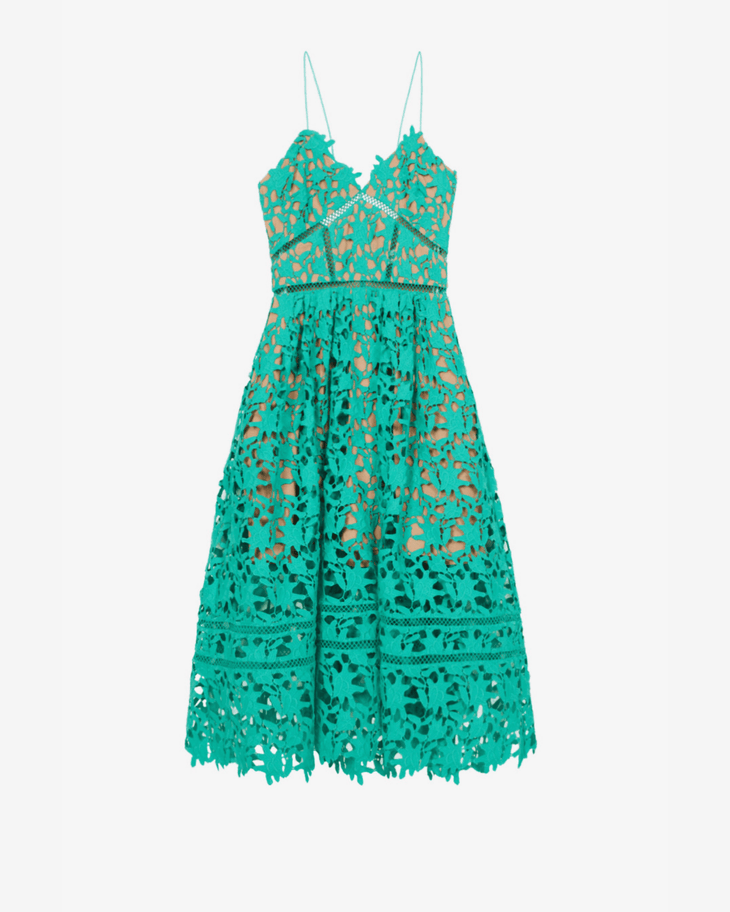 Azaelea Floral-embroidered Woven Midi Dress - Endless - UAE Rental and Resale for Women's Fashion