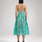 Azaelea Floral-embroidered Woven Midi Dress - Endless - UAE Rental and Resale for Women's Fashion