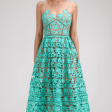 Azaelea Floral-embroidered Woven Midi Dress - Endless - UAE Rental and Resale for Women's Fashion