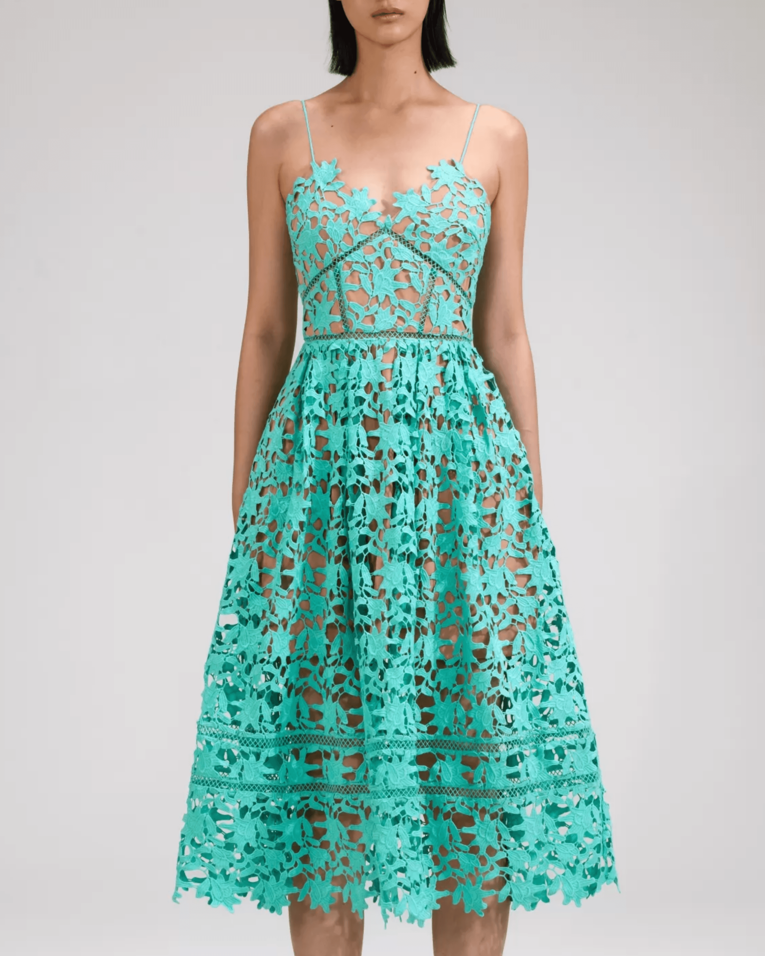 Azaelea Floral-embroidered Woven Midi Dress - Endless - UAE Rental and Resale for Women's Fashion