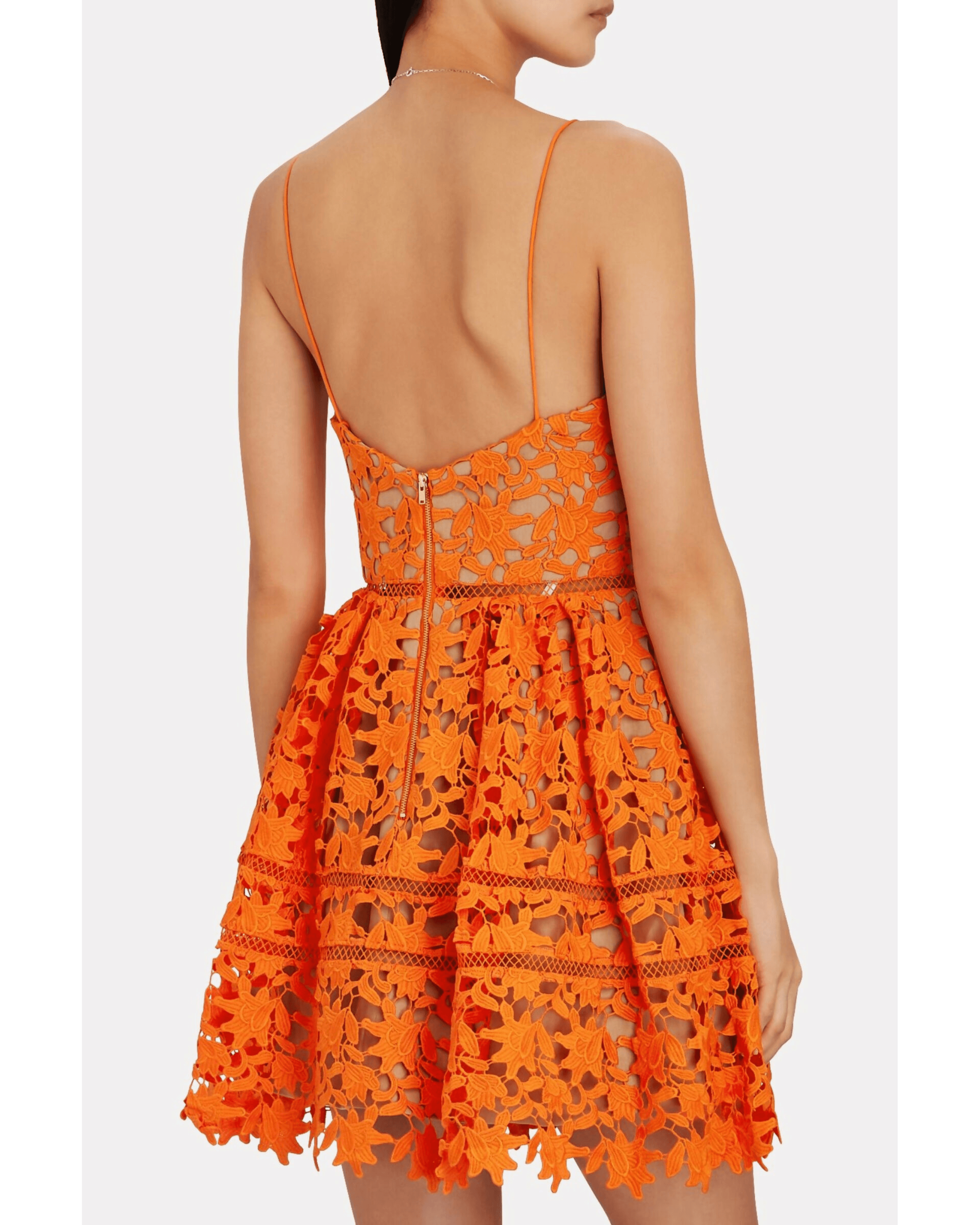 Azalea Orange Lace Dress - Endless - UAE Rental and Resale for Women's Fashion