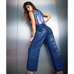 Azure Metalic Trouser - Endless - UAE Rental and Resale for Women's Fashion