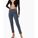 Diamond-print Skinny Jeans