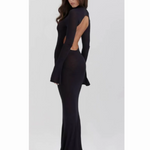 Backless Long Sleeved Maxi Dress - Endless - UAE Rental and Resale for Women's Fashion